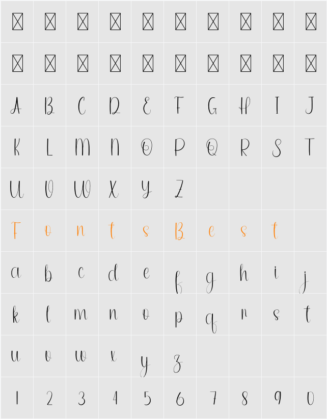 Simple Graduation Character Map