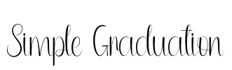 Simple Graduation Font Image
