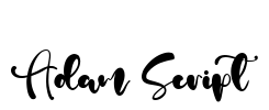 Adam Script Font Image