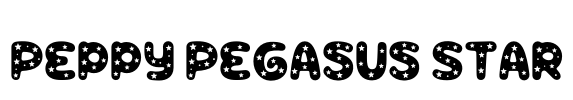 Peppy Pegasus Star Font Image