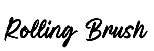 Rolling Brush Font Image