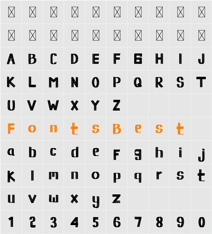 METENIC Character Map