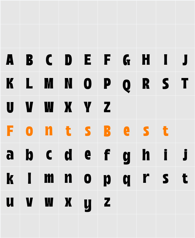 Boughy Free Character Map