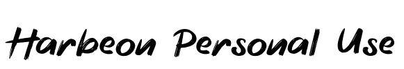 Harbeon Personal Use Font Image