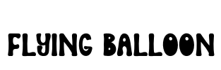 Flying Balloon Font Image