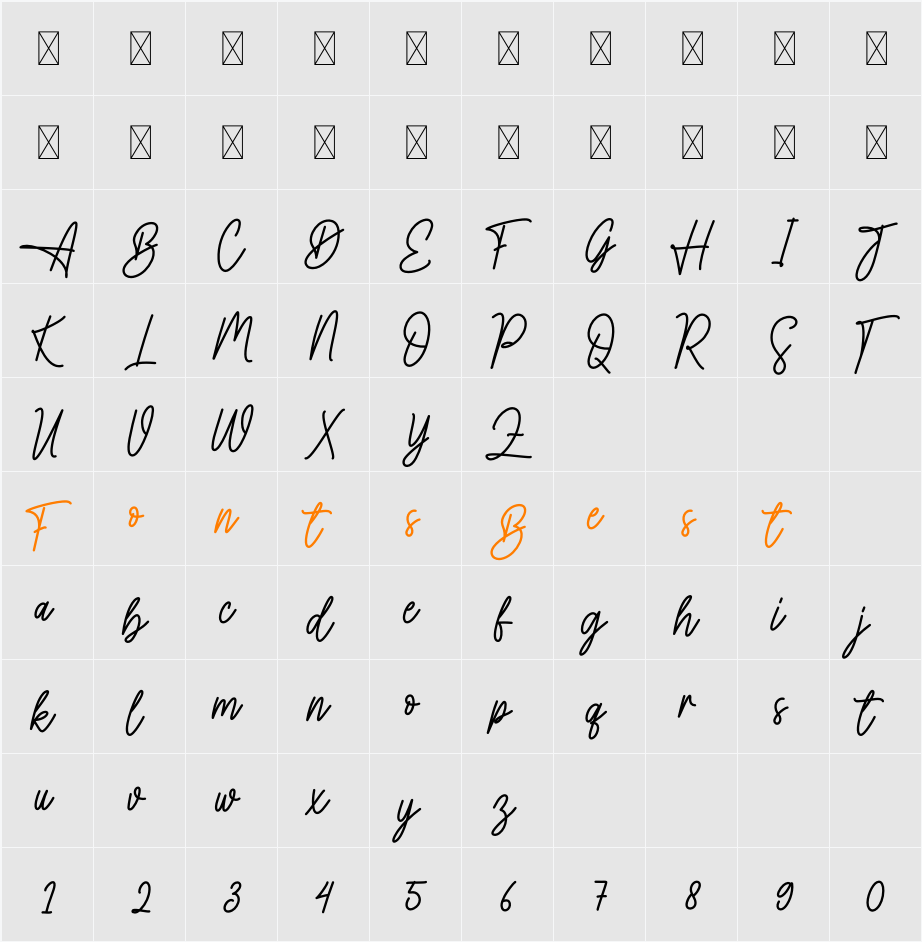 Helpful Character Map