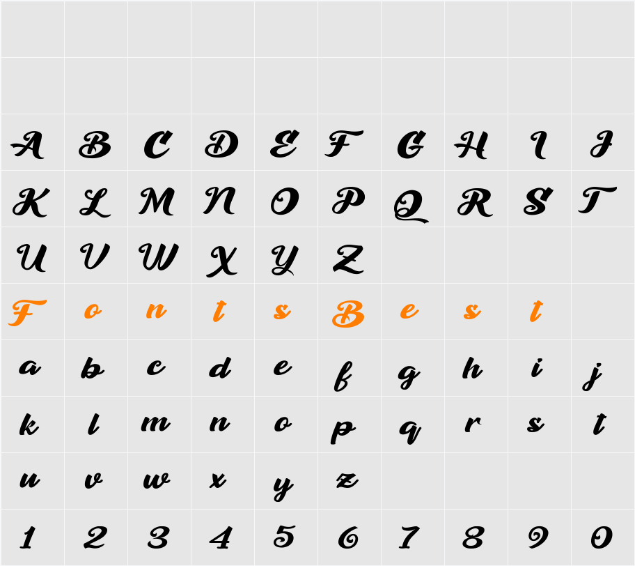 Athena Character Map