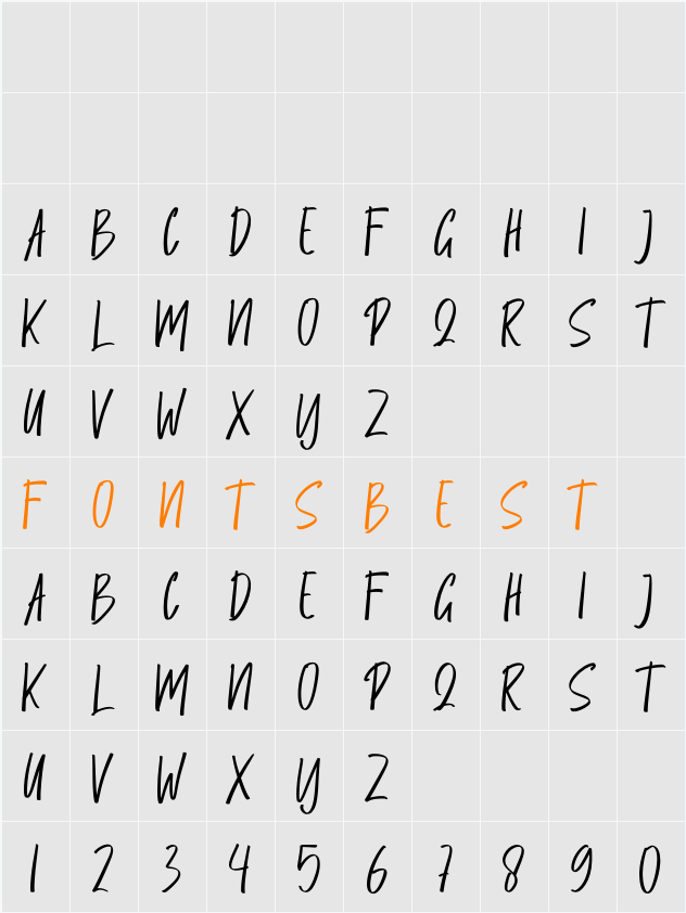 Qarely Character Map