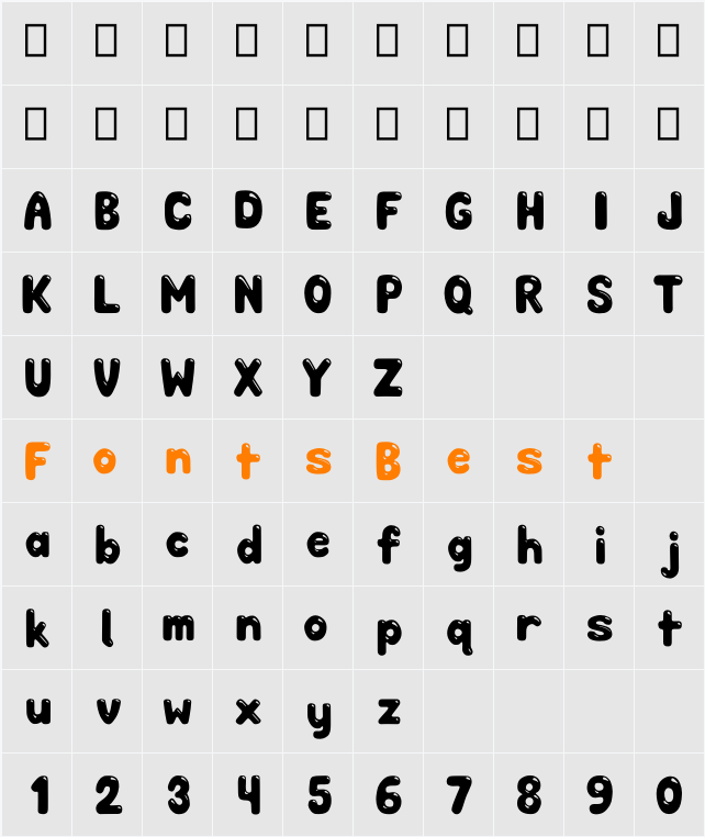 FlippinFont Character Map