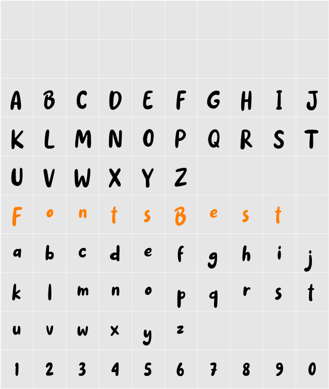 Childgo Character Map