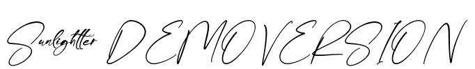 Sunlightter DEMO VERSION Font Image