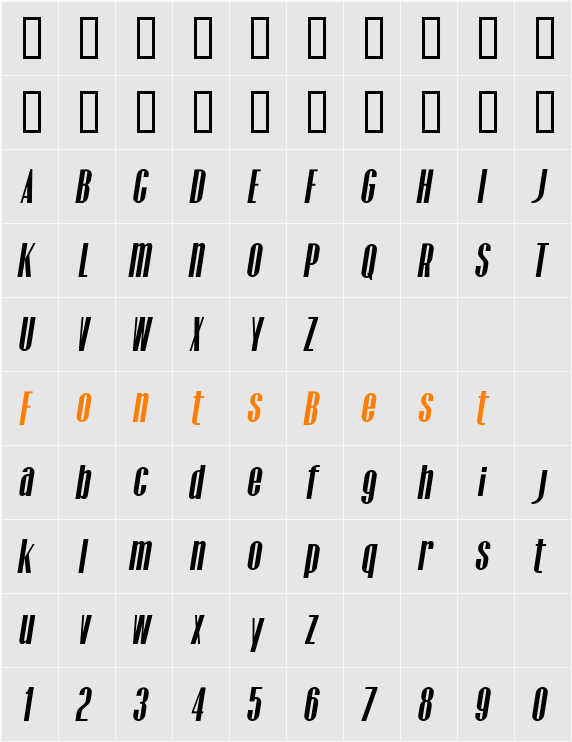 PosteRati Character Map