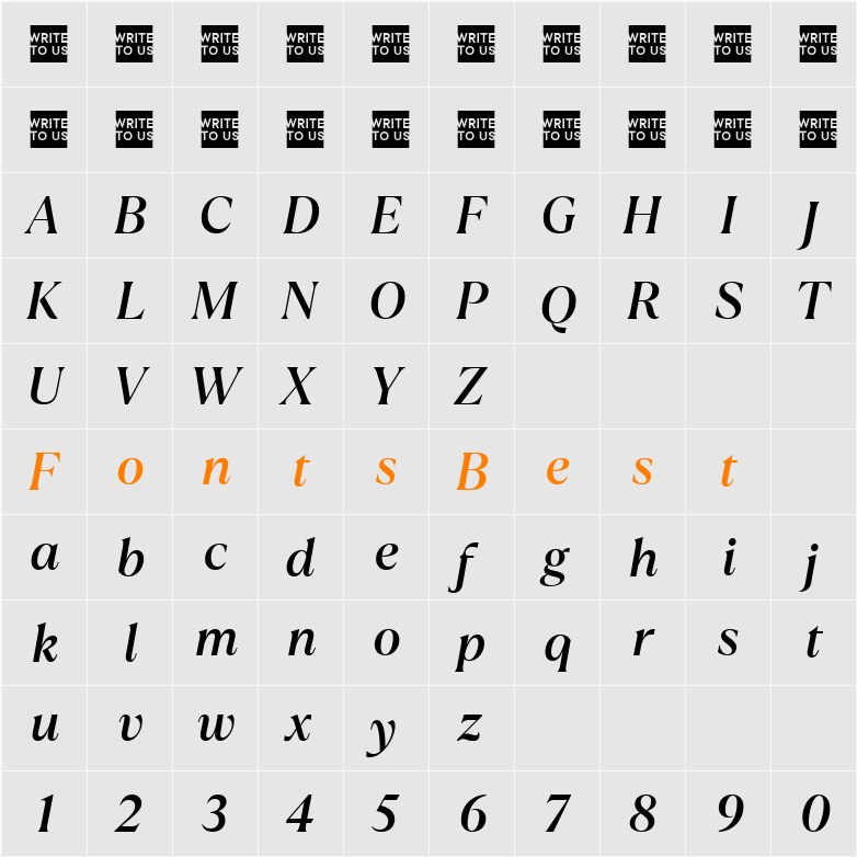 TT Ramillas Trl Medium Character Map