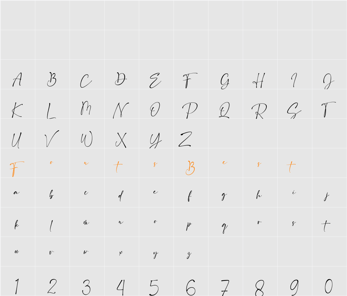 Hello Bosnia Script Character Map