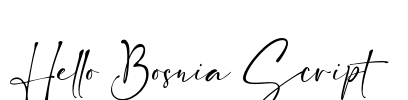 Hello Bosnia Script Font Image