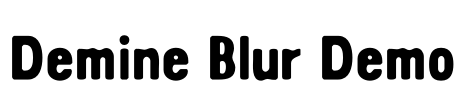 Demine Blur Demo Font Image