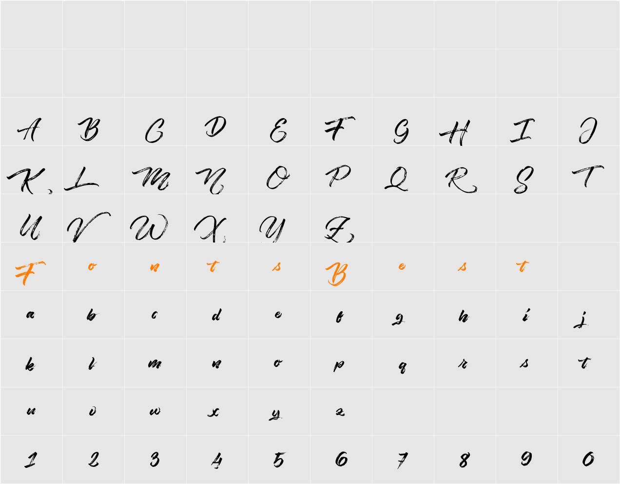 Angelow Character Map