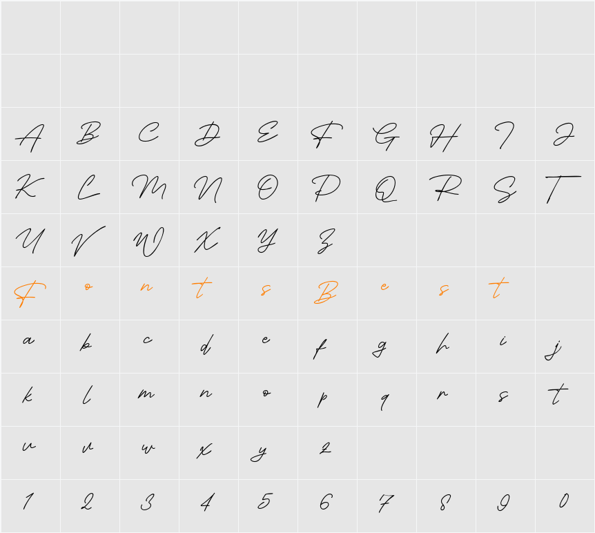 April June Character Map