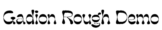Gadion Rough Demo Font Image