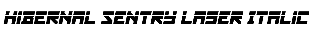 Hibernal Sentry Laser Italic Font Image