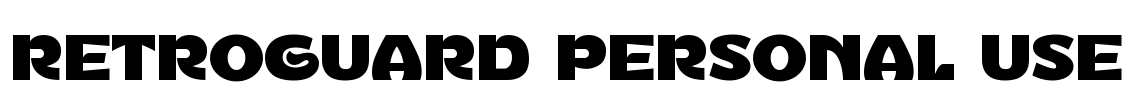 Retroguard Personal Use Font Image