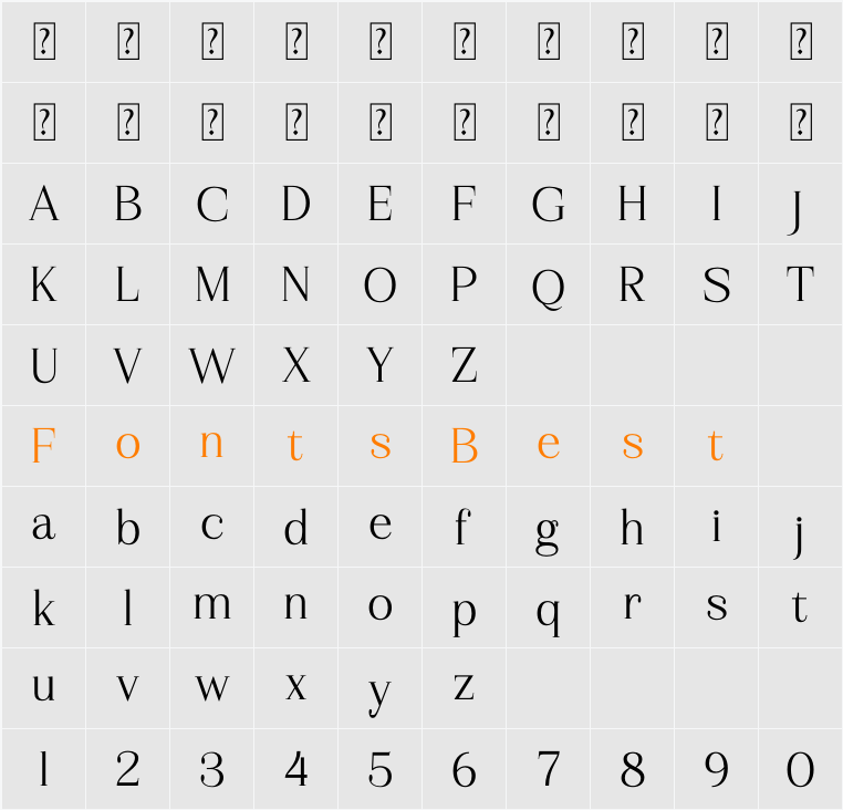 Gerislan Character Map