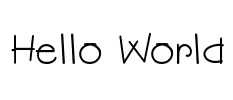 Hello World Font Image