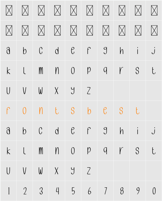 Sunset Time Character Map