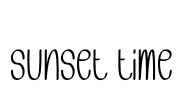 Sunset Time Font Image