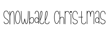 Snowball Christmas Font Image