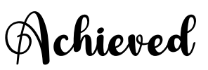 Achieved Font Image