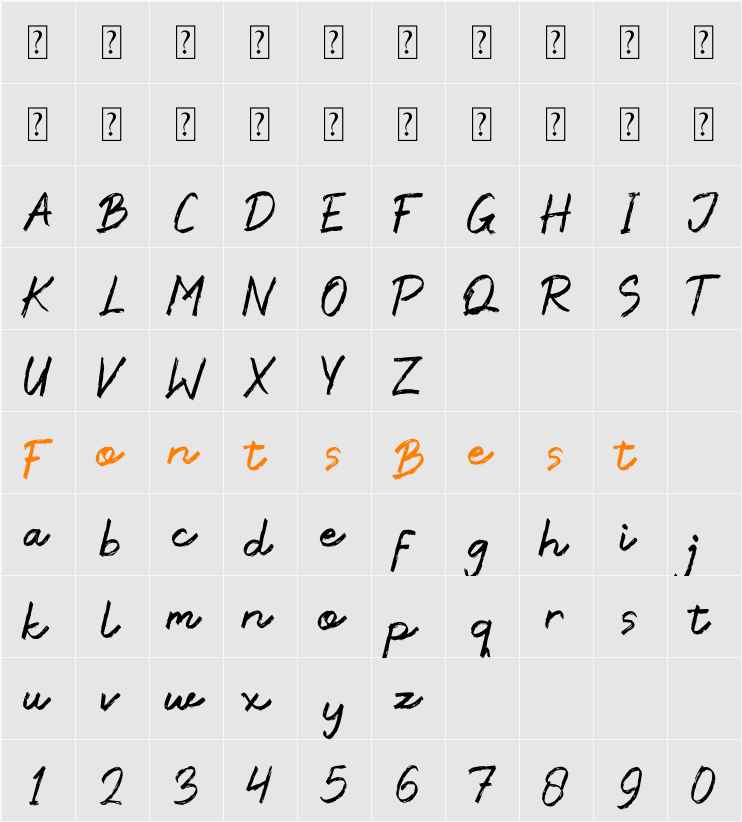 Noxderity Character Map
