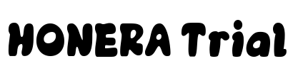 HONERA Trial Font Image
