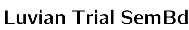 Luvian Trial SemBd Font Image