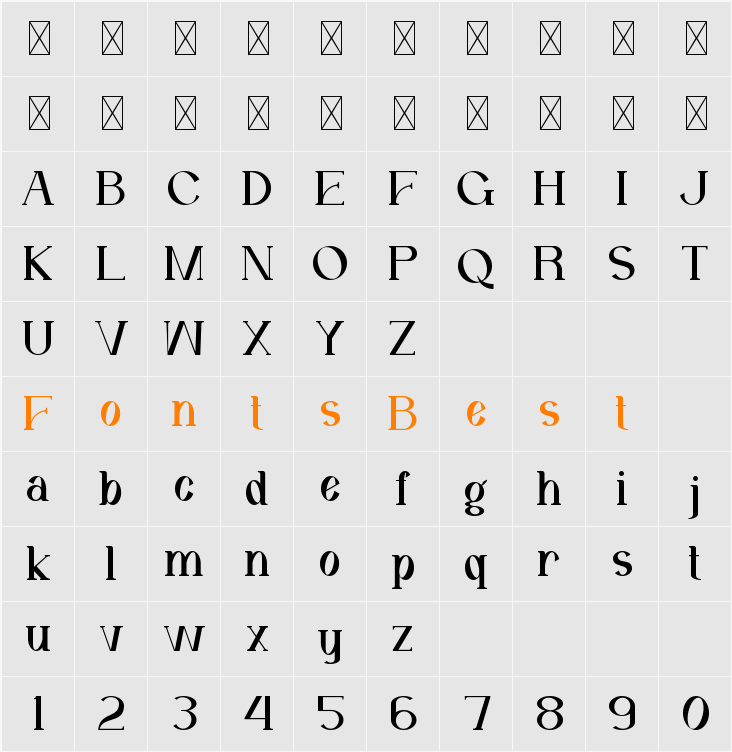 GHOAS Character Map