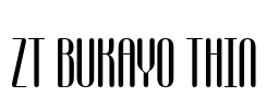 ZT Bukayo Thin Font Image