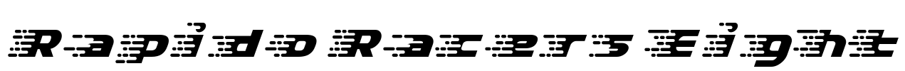 Rapido Racers Eight Font Image