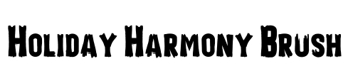 Holiday Harmony Brush Font Image