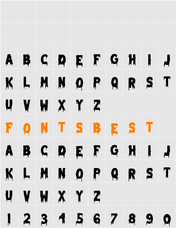 Melted Monster Character Map