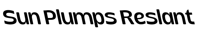 Sun Plumps Reslant Font Image