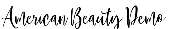 American Beauty Demo Font Image
