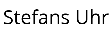 Stefans Uhr Font Image