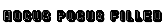 Hocus Pocus Filled Font Image