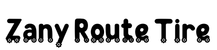 Zany Route Tire Font Image