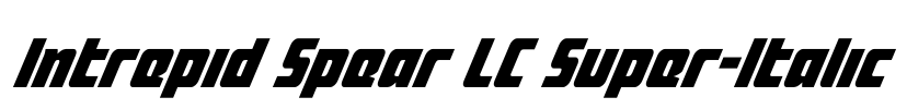 Intrepid Spear LC Super-Italic Font Image