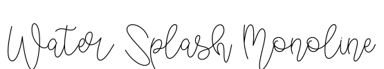 Water Splash Monoline Font Image