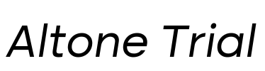 Altone Trial Font Image