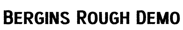 Bergins Rough Demo Font Image