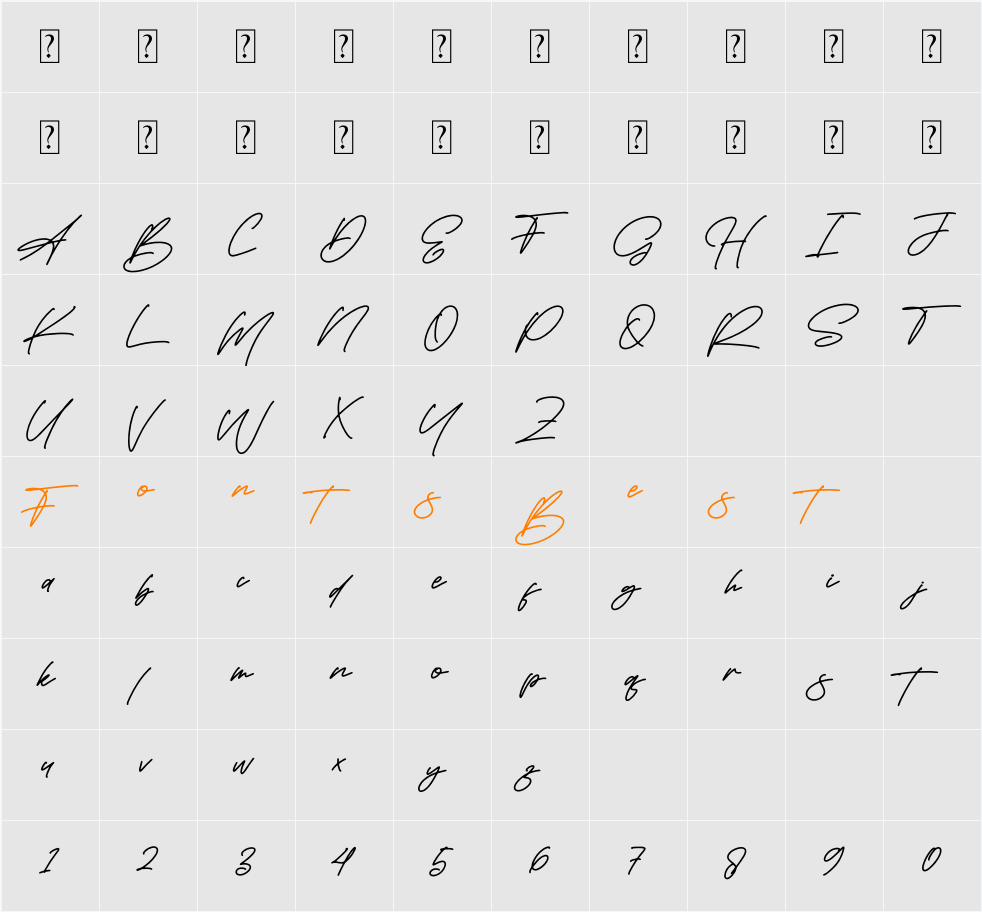 Antarlika Character Map
