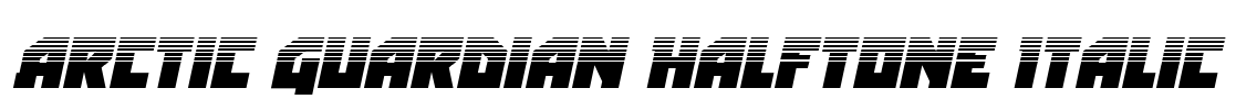 Arctic Guardian Halftone Italic Font Image